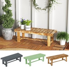Outdoor Garden Bench Patio Loveseat Fir Wood 2 Person Water-Resist - 1.1m