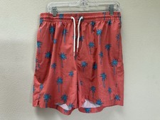 Wave Zone Mens Swim Trunks Board Shorts Size M Palm Trees