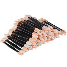 50 Pack Disposable Eyeshadow Brush, Double Ended Sponge Eye Shadow Applicator