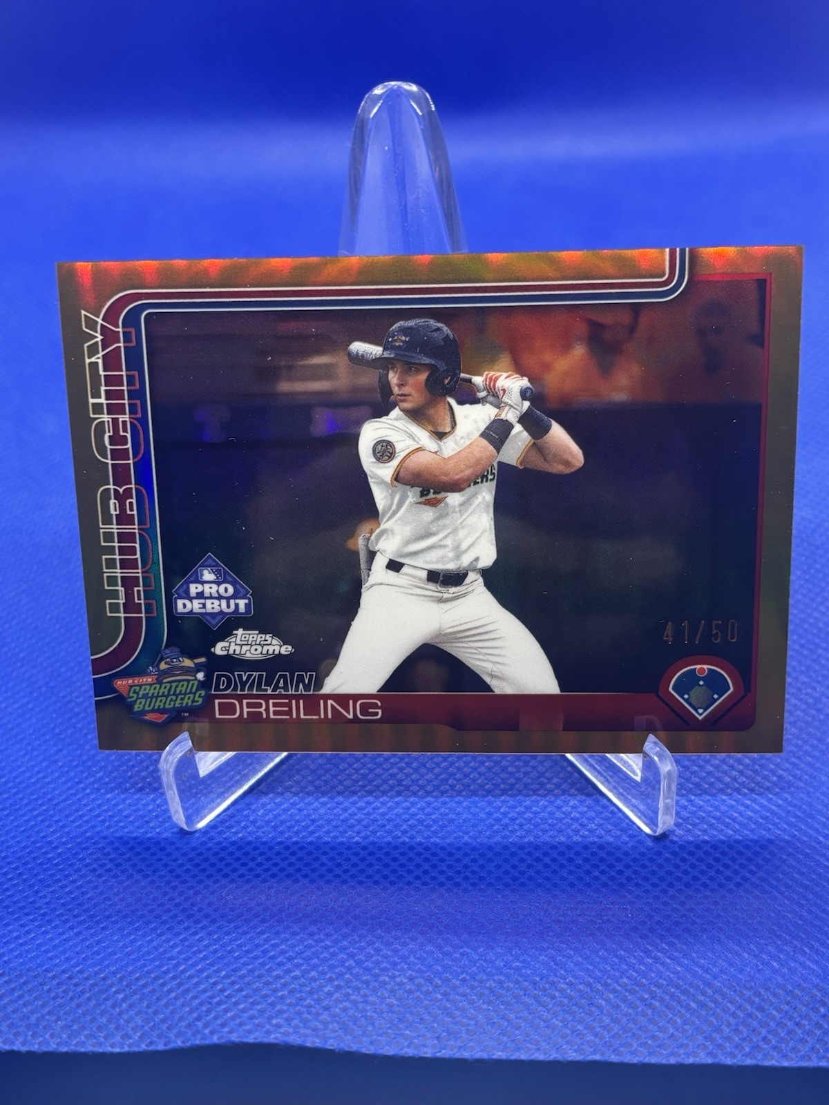 2025 Topps Pro Debut - Chrome Dylan Dreiling #PDC-115 Gold Refractor /50 (RC)