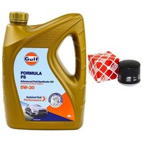MotoröL Set Gulf Formula FS 5W-30 4 Liter + ÖLfilter FüR Dacia Renault Kangoo