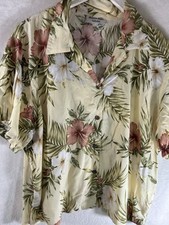 Hawaiian Reserve Collection Shirt Women  s Large L Button Up Floral w/Free shippi
