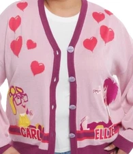 Her Universe Disney Puxar Up Carl & Ellie Hearts Cardigan Sweater SM