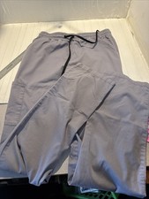 Jaanuu Women s Medical Scrub Drawstring Elastic Pant Size S Slate Gray 5 Pocket