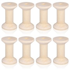 8pcs Wooden Spools of Crafts 2in Empty Natural Wood Thread color