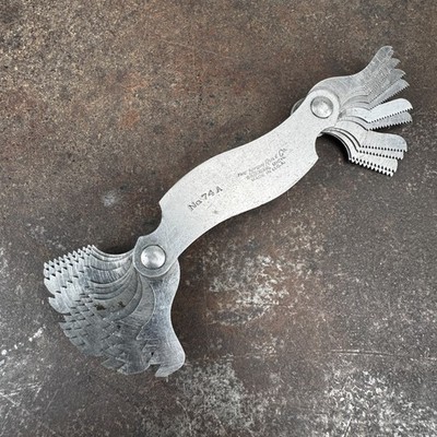 Vtg LUFKIN RULE Co. Screw Pitch Gauge No. 74a