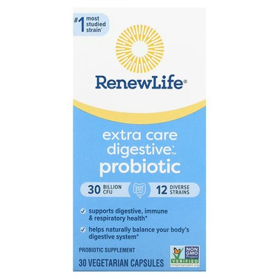 2 X  Renew Life, Extra Care Ultimate Flora  Probiotic , 30 Billion CF-worldwide