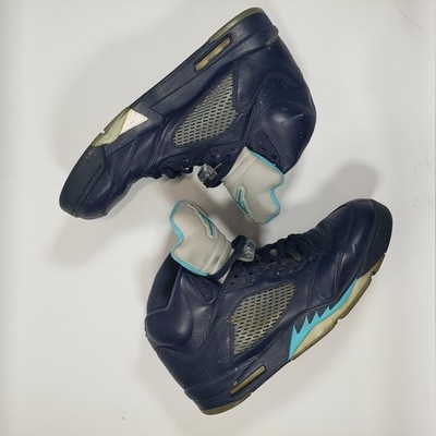 NIKE JUMPMAN Air Jordan V 5 Retro 136027-405 NAVY Blue Size 12 HORNETS PRE GRAPE