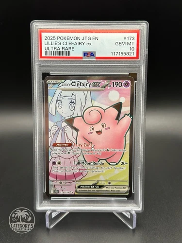 Lillie's Clefairy ex 173/159 Sv09: Journey Together Holo PSA 10 GEM MINT
