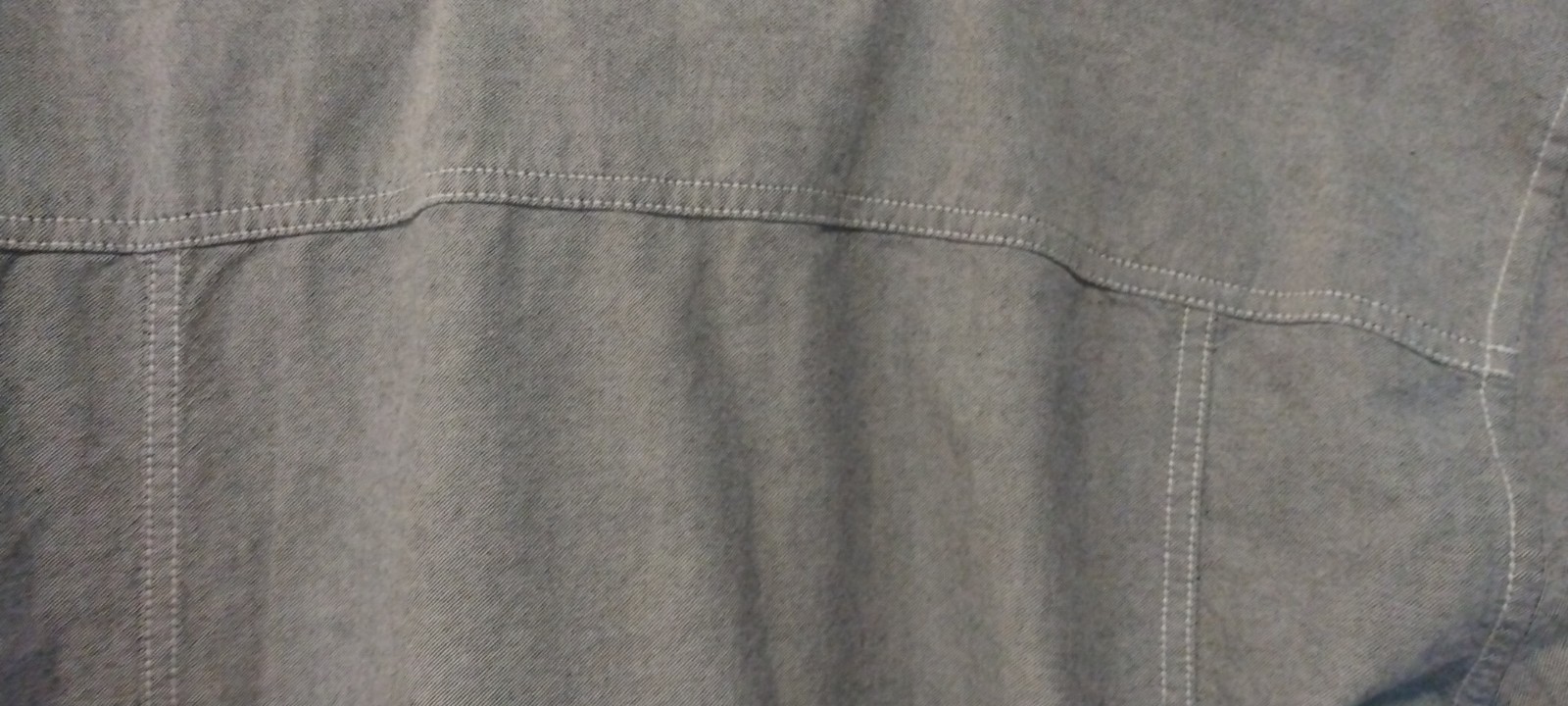 PUBLIC OPINION Light Gray Chambray Button Down Co… - image 7