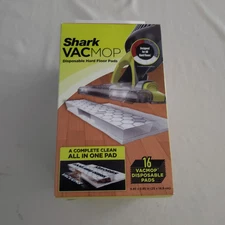 Shark VACMOP Disposable Hard Floor Vacuum And Mop Pad Refills Home 16 Count