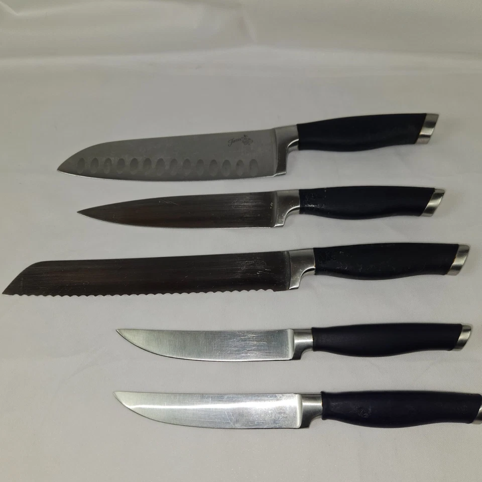 Juego de 5 cuchillos Homer Laughlin (FIESTA) de acero inoxidable (PARA REPUESTOS O REPARACIÓN) de colección Foto 3 de 4