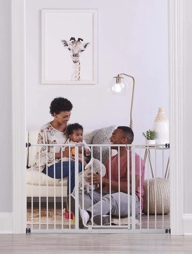 Baby Safety Gate 29”- 47” Extra Wide Walk Thru Pet Dog Fence Door Child Indoor - Picture 4 of 12