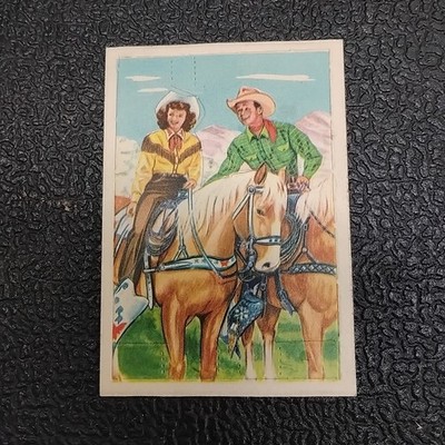 Vintage Post Cereals Advertising #34 Roy Rogers & Dale Horses 3'' Pop-Out Card