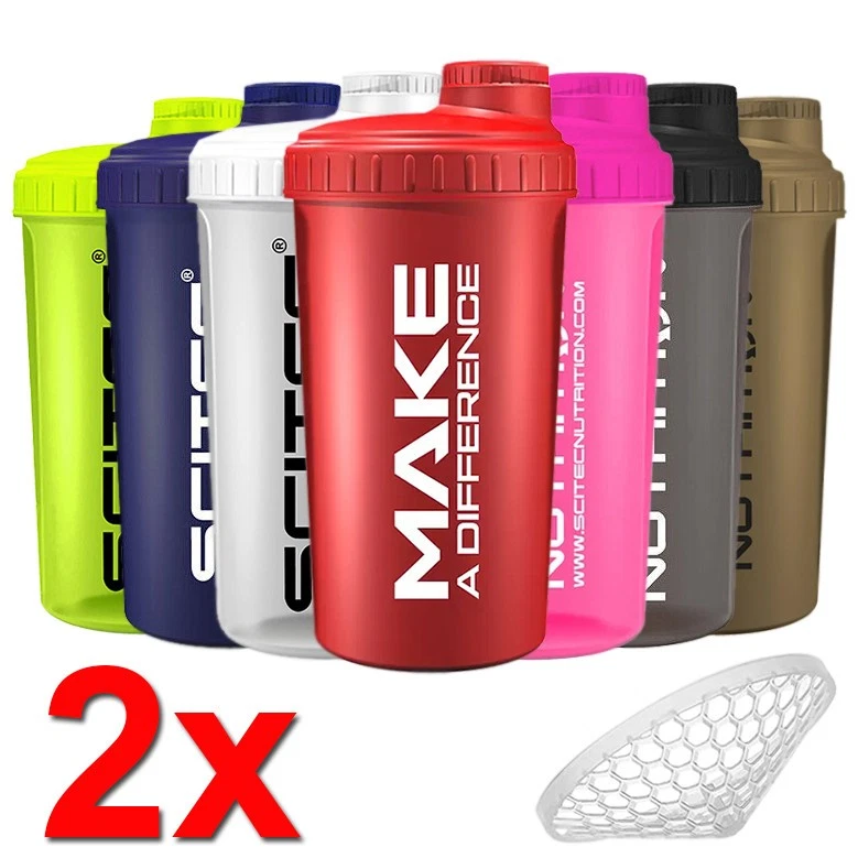 2x Scitec Nutrition Shaker 700 ml Eiweiß Protein Mixer Farbe wählbar