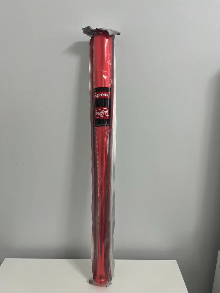 Supreme Rawlings Chrome Maple Wood Baseball Bat Red Brand New Ready To Ship - Image 1 of 4