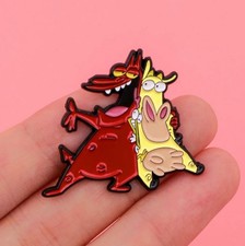 Cow and Chicken Kuh und H&uuml;hnchen Pin Anstecknadel Emaille Comic Cartoon Network