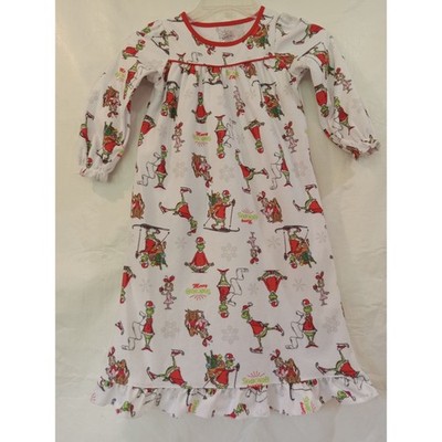 The Grinch Christmas Pajama Nightgown Girls Size 4 Holiday Whoville