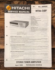 Hitachi HTA-25F Receiver Service Manual Original 