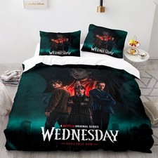 Image of Kids' Girls New Wednesday 3D Bedding Set Duvet Cover Double Single King Gifts LL