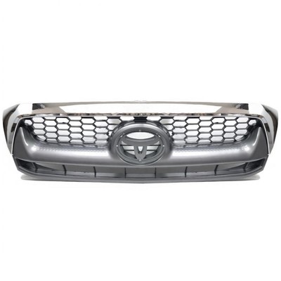 Front Radiator Grille For Toyota Hilux MK6 (2005-2008) - Black & Chrome - Aftermarket (7089)