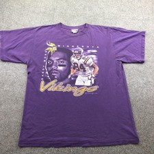 Vintage Minnesota Vikings Shirt Mens XL Purple NFL Randy Moss Sport Attack 90s