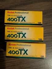 3 Rolls Kodak Tri-X 400TX 120 B W Film ISO 400 Exp 08/2005 Vintage