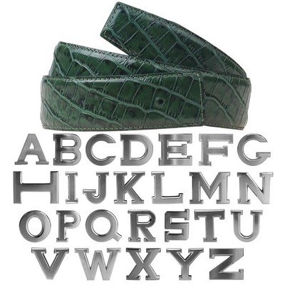 Ledergürtel Wendegürte in Krokodil Grün Gürtelschnalle 40mm H Silver