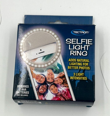 Techtron Clip-On White RGB Light Selfie LED Ring for Smartphones