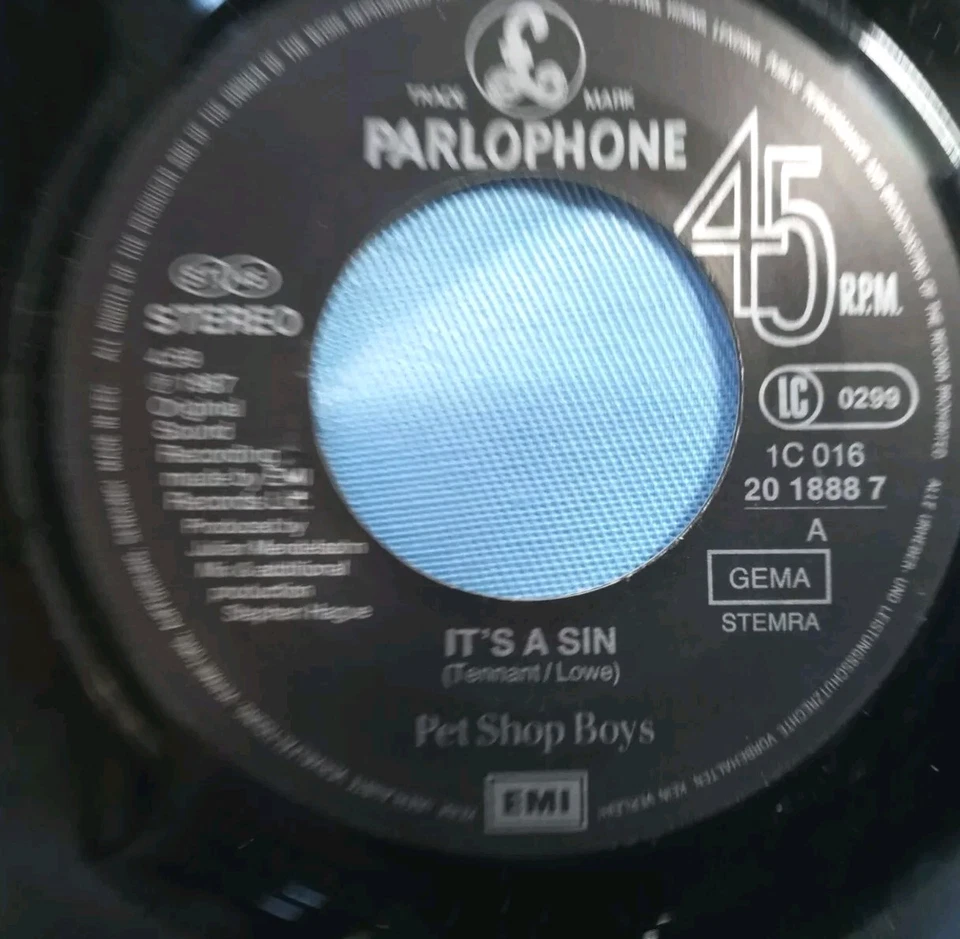 Pet shop Boys/ It s Sin/ 45 tours - Photo 4/4