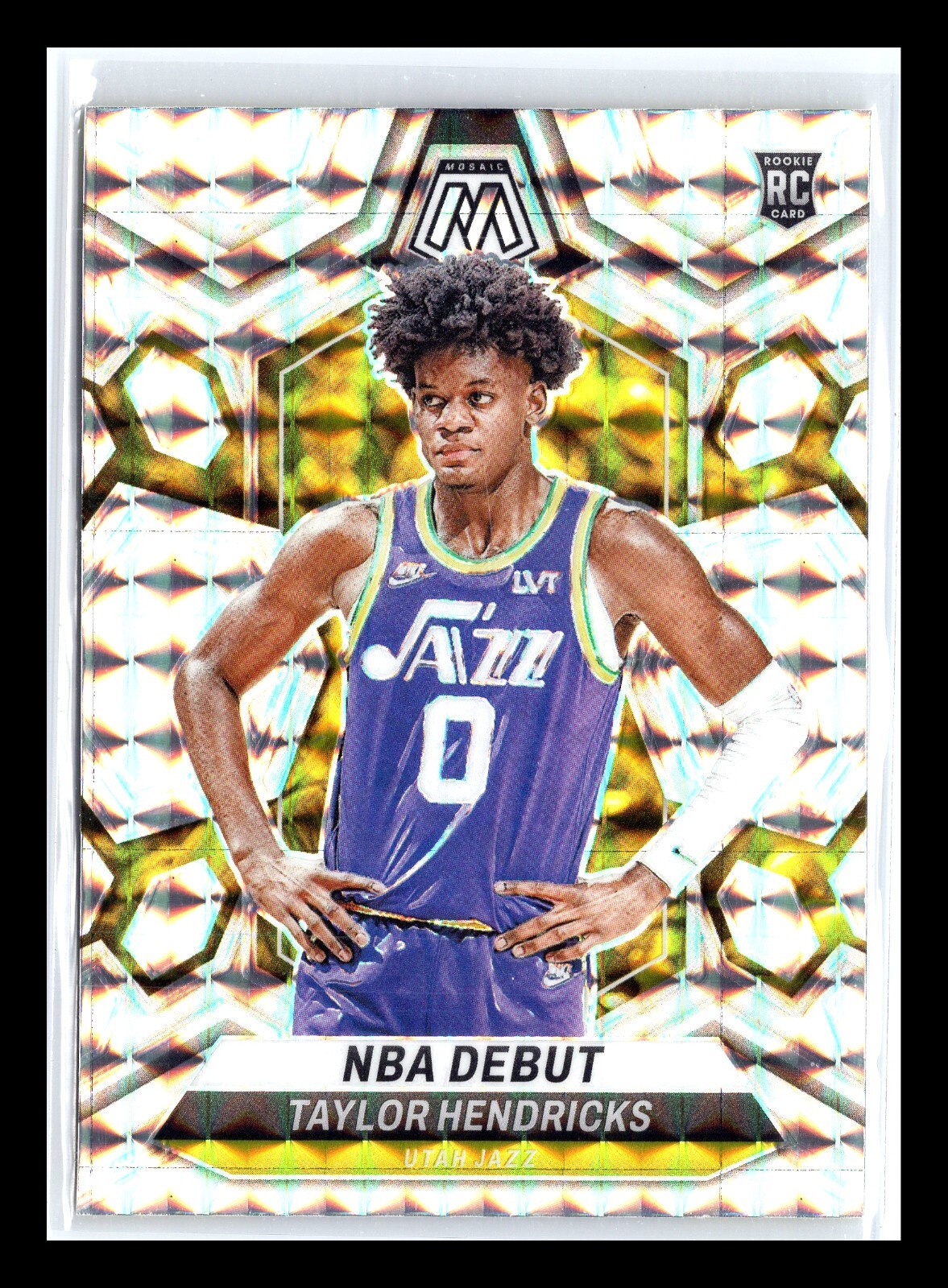 Taylor Hendricks 2023 Panini Mosaic NBA Debut Mosaic Prizm Rookie RC #261 Jazz