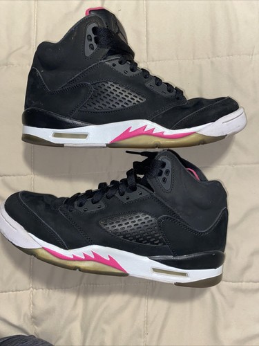 Nike Air Jordan 5 Retro GG 'Black-Deadly Pink' 440892-029 Sz 6.5Y EUC | eBay