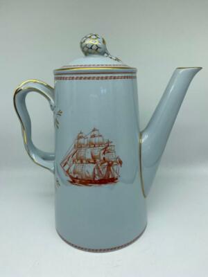 Spode Trade Winds Red Coffee Pot Glory of Seas George 8 1/2'' Tall EUC  England