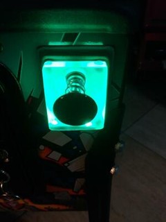 GREEN Lighted Shooter Rod Plate Cover ELVIRA AND THE PARTY MONSTERS pinball mod