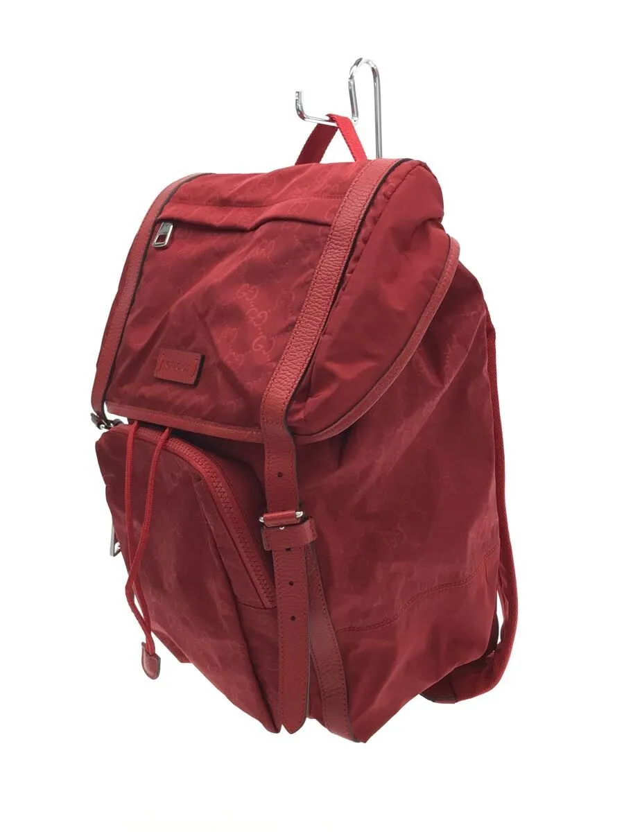 GUCCI 510336 K28CN 1000 Backpack bag GG nylon Red Nylon mens