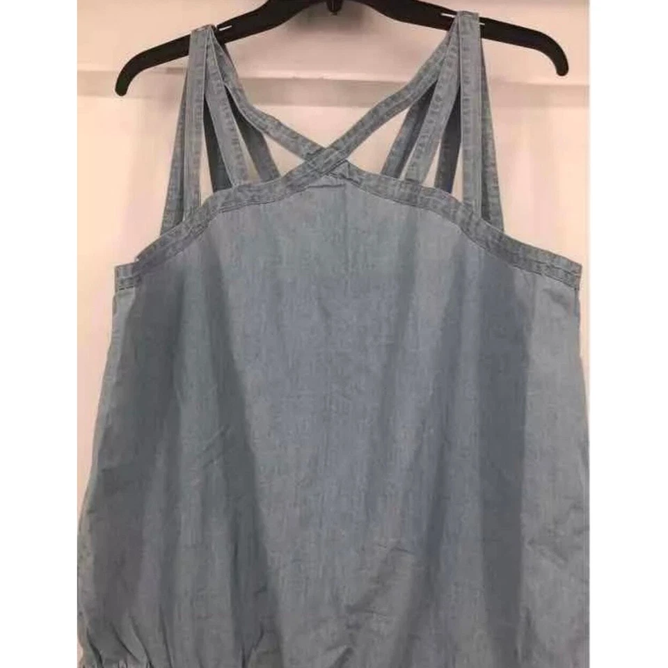 Fabletics Women's XL Blue Chambray Denim Romper Summer Casual NWT - Image 3 of 4