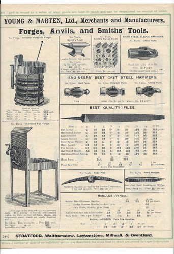 Vintage Architectural Advert ‘Young and Marten Stratford Blacksmith Tools-Pullys - 第 1/1 張圖片