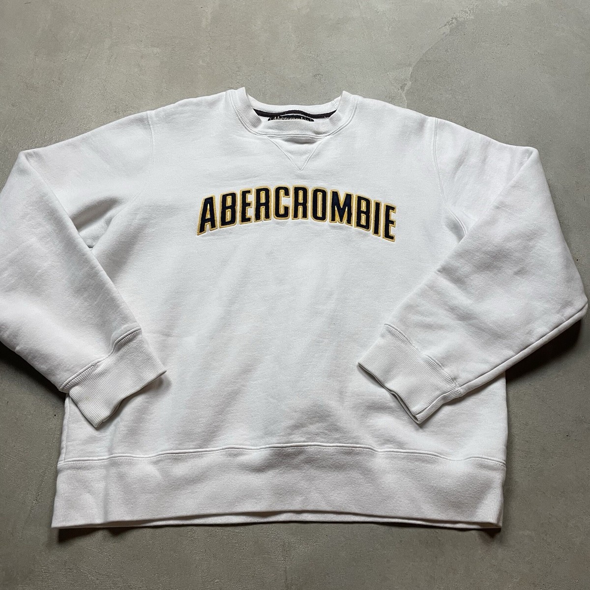 Vintage Abercrombie & Fitch Sweatshirt Spell Out Embroidered