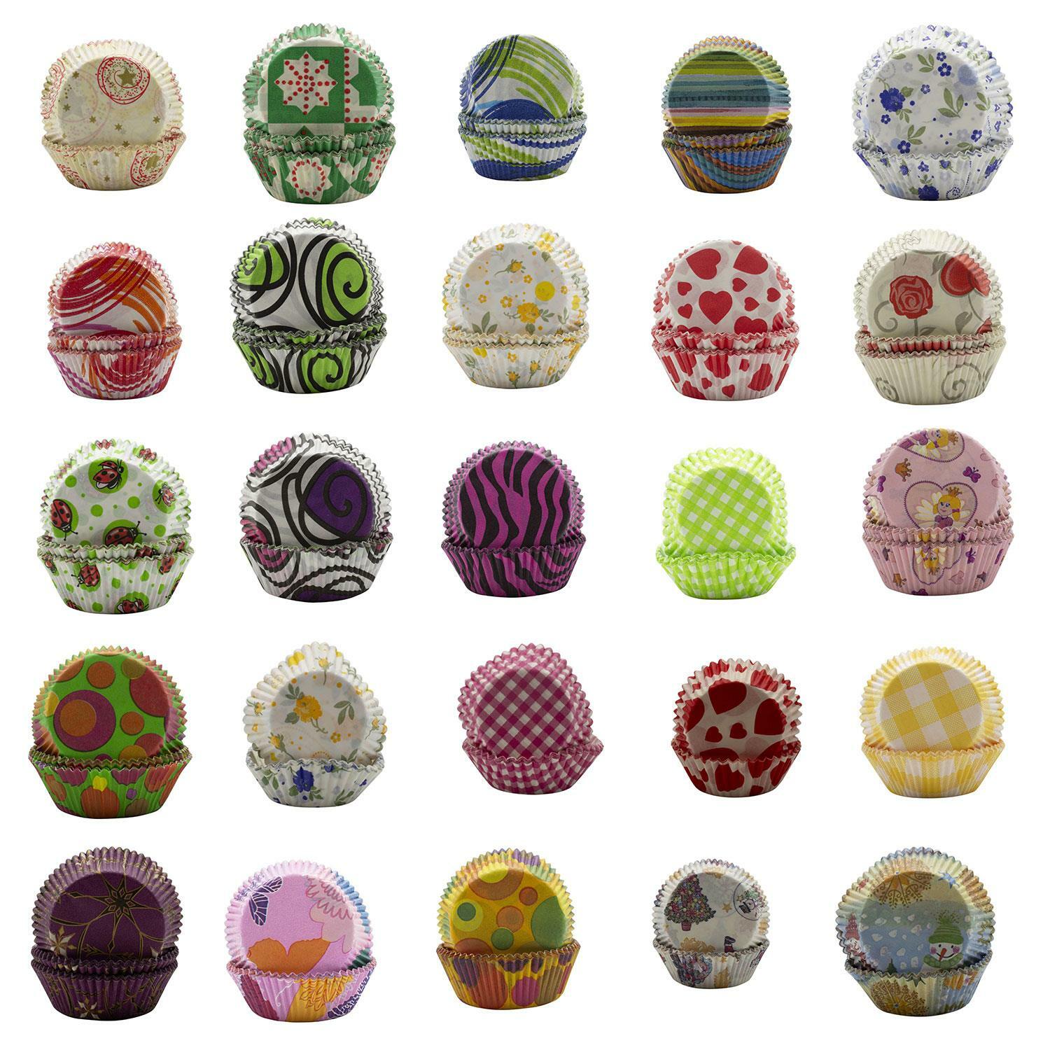 Greaseproof Cupcake & Fairy Cake Cases in Assorted Designs & Pack Sizes-image