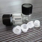 16x21mm  50 pcs 1ml New Small Tiny Clear Glass Bottle Vial with Double Cover