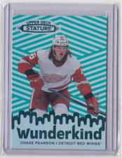 2022-23 UD STATURE WUNDERKIND GREEN PARALLEL /150 CHASE PEARSON #W-12 RED WINGS