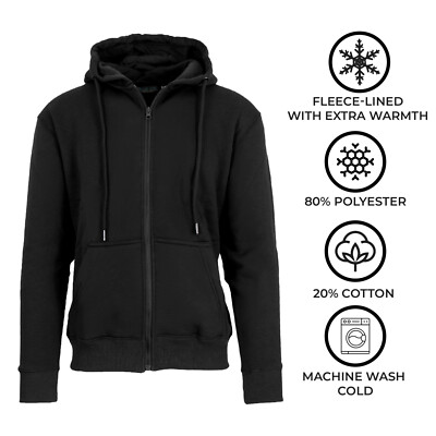 Men's Black Long Sleeve Archive Fleece Hood Amazon.com: ZeroXposur