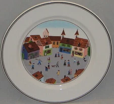 Set of 2 Villeroy & Boch Design Naif Dinner Plates