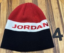 BOYS TODDLER SIZE JORDAN JUMPMAN WINTER BEANIE HAT RED/WHITE/BLUE OSFM VGC  4