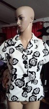 Stylish Jw Anderson White With Black Roses Top/little Jacket Size M