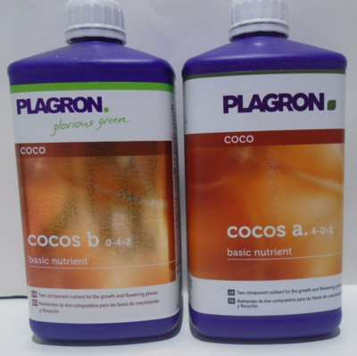 Plagron COCO A 4-0-1 &B0-4-2. Set of 2 Liters. Plant Grow Nutrients