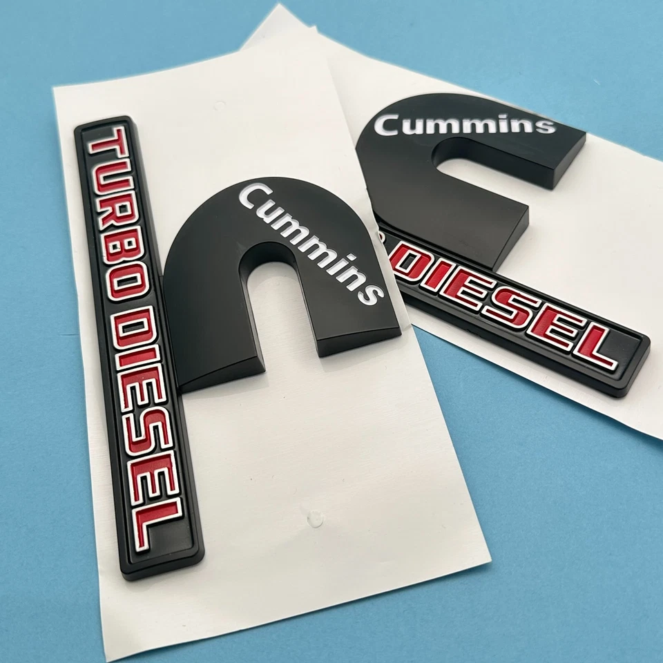 Insignia emblemas Fender Cummins turbo diésel para RAM 2500 3500 negro rojo 68276962AA Foto 3 de 4