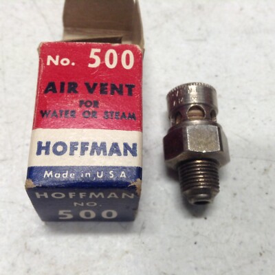 NOS Hoffman No. 500 50 PSI Water or 15 PSI Steam Vent 1/8'' NPT