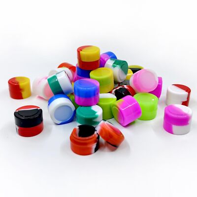 2ML Silicone Containers 100pcs Non-Stick Containers Multi Use Storage Jars As...