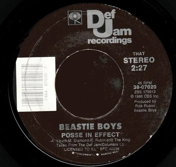 Beastie Boys Brass Monkey HIPHOP 国内盤7インチ Beastie Boys / Brass Monkey / Posse In Effect | VINYL7 RECORDS